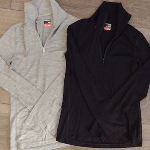 2 IceBreaker Merino Wool Baselayer Tops